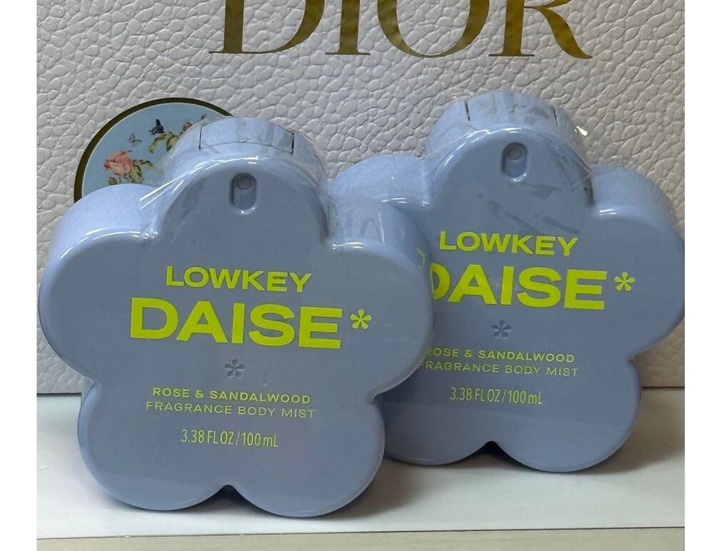 LowKey Daise - Rose & Sandalwood Body Mist  BUNDLE of 2 - 100 mL ez - NEW no box